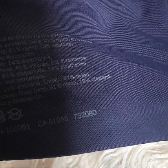 NATORI Pure Luxe Custom Coverage Contour Underwire Bra in Navy 32C NEW - Picture 5 of 5